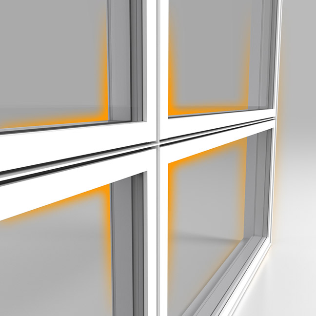 Fenêtres structurales - Lignes de visibilité transparentes