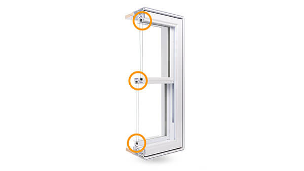 Double Hung Windows - Multiple weather seals