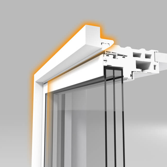 Fenêtres à guillotine - Option de moulure à brique intégrée