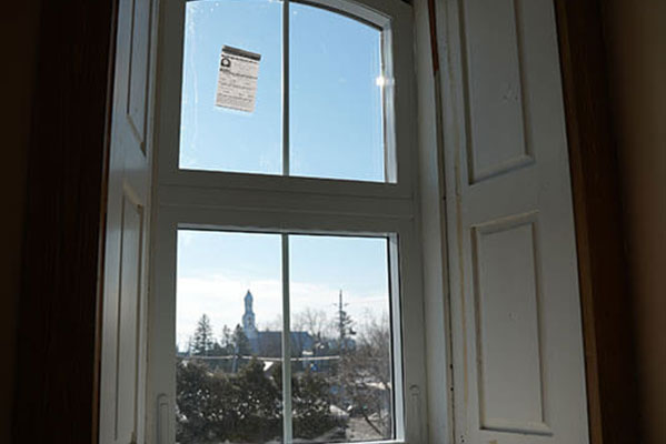 A look at a newly installed Verdun window with the Energy Star label on it.