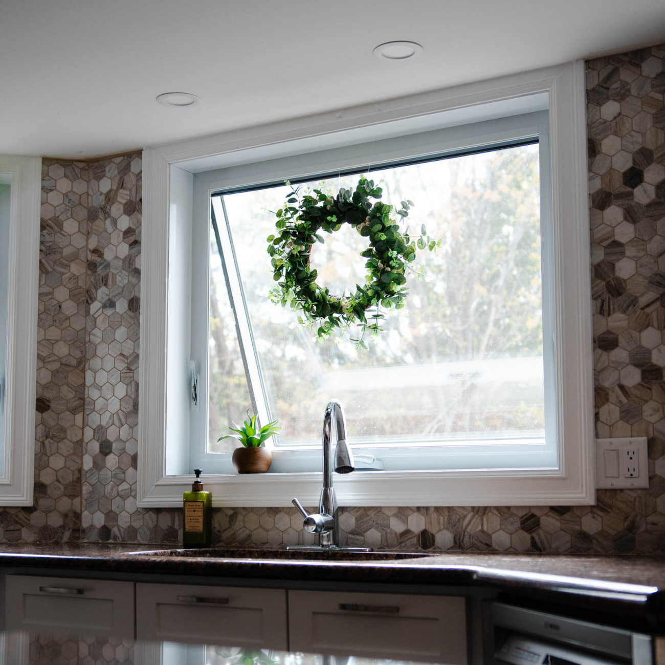 Drafty window with worn weatherstripping