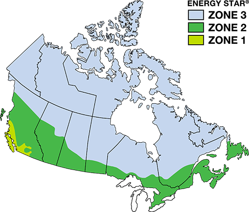 ENERGY STAR climate zones between 2015 and 2019