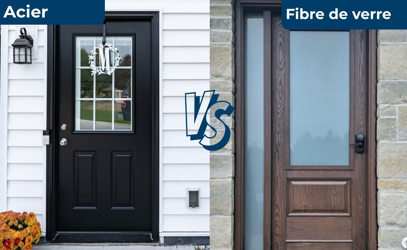 Porte d'entrée en acier vs fibre de verre