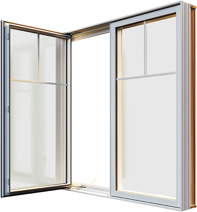 A partially opened RevoCell casement window